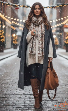 Шарф-палантин "Пейслі", віскоза, вовна, молочний