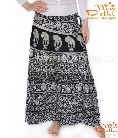 Спідниця із запахом "Східний візерунок", бавовна. Індія