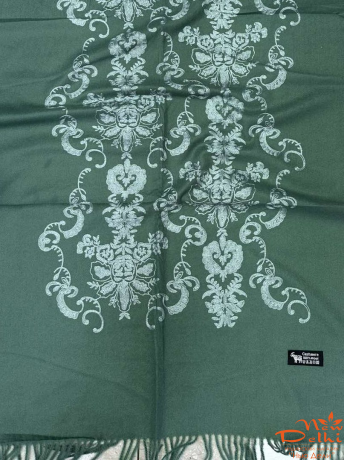 Шарф Вишивка, Вовна, зелений, Розмір 180 см*70 см