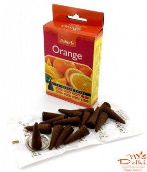 Orange Incense Cones( Апельсин)(Tulasi)