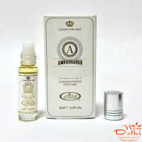 Ambassador White Al-Rehab  6ml-аромат пачули, мускуса, ванили, бергамота,нероли,роза ,орхидея,жасмин