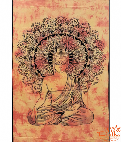 Покривало "Будда" односпальне- 210*140 см, бавовна. Індія Покривало "Будда" односпальне- 210*140 см, бавовна. Індія