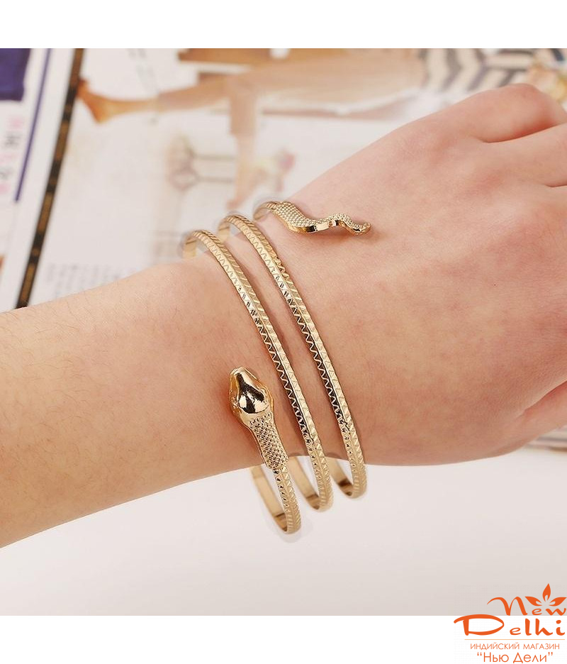 Браслет &quot;Змія- Спираль&quot;, золотистий