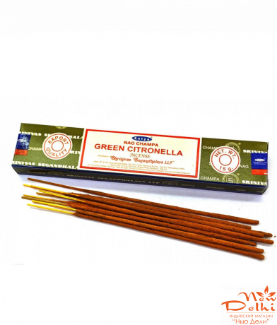 Green Citronella (Зеленая Цитронела)(15 гр.)(Satya)(12 шт /уп) масала благовоние