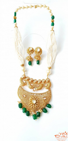 Набір індійських прикрас №1: кольє, сережки.