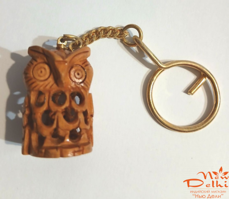 Брелок Сова, з дерева.Індія