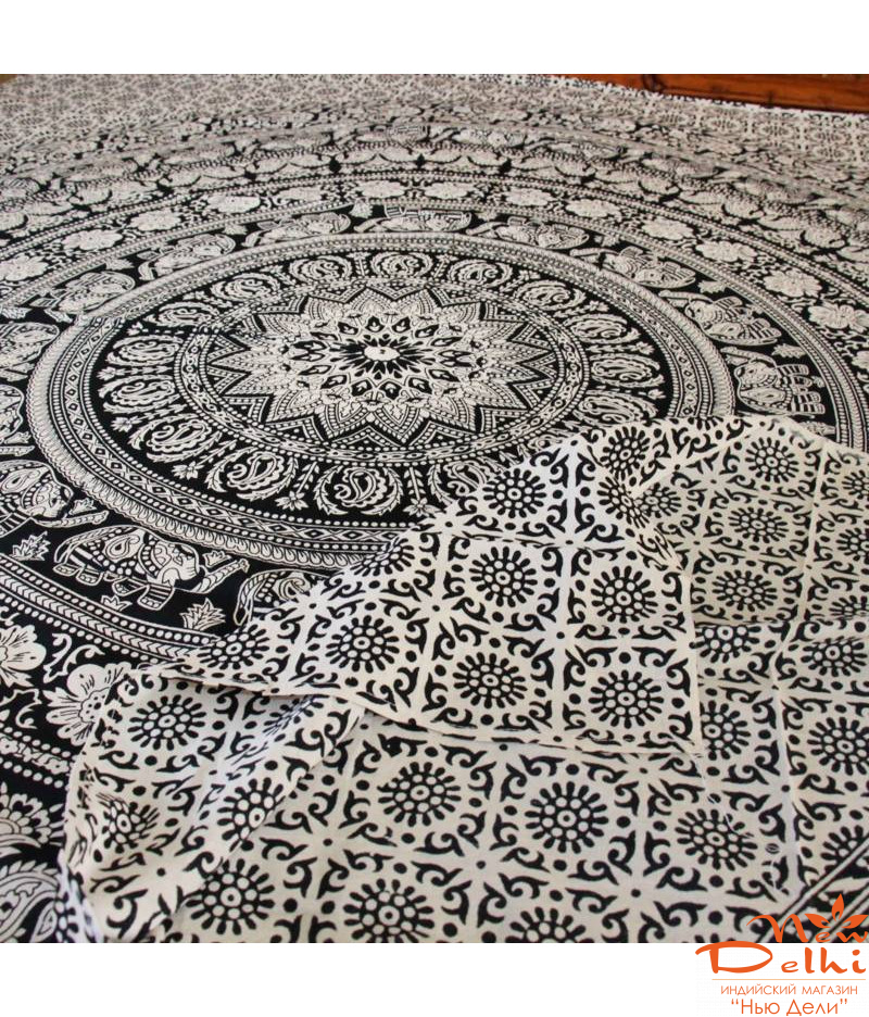 Покривало &quot;Слони&quot; , Бавовна, розмір 200*230 см