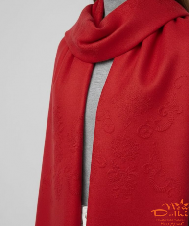 Шарф Вишивка, Вовна, червоний, Розмір 180 см*70 см