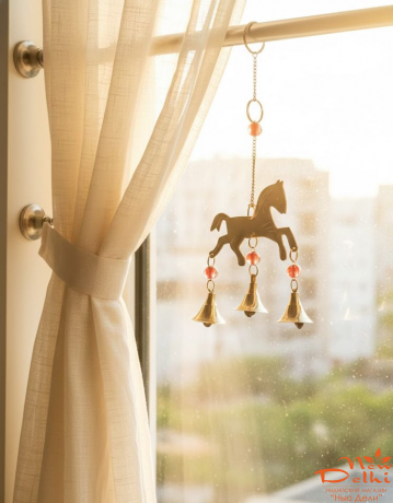 Дзвіночок "Кінь", латунь, 17 см., Індія