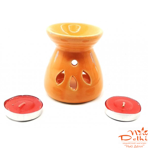 Аромалампа подарочный набор (12,5*8*7 см), Цвета на выбор: бирюзовый, оранжевій