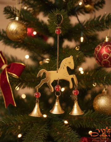 Дзвіночок "Кінь", латунь, 17 см., Індія