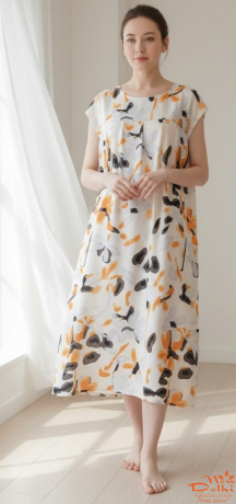 Сукня зі спущеним плечем, бавовна