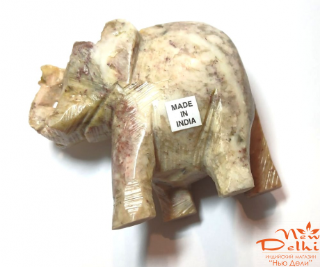 Слон, Н 5 см , камінь-підставка под аромапахощщі та конуси . Індія