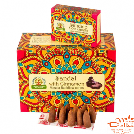 Sandal cinnamon Back Flow cones Оркей-Namaste India, 10 шт.