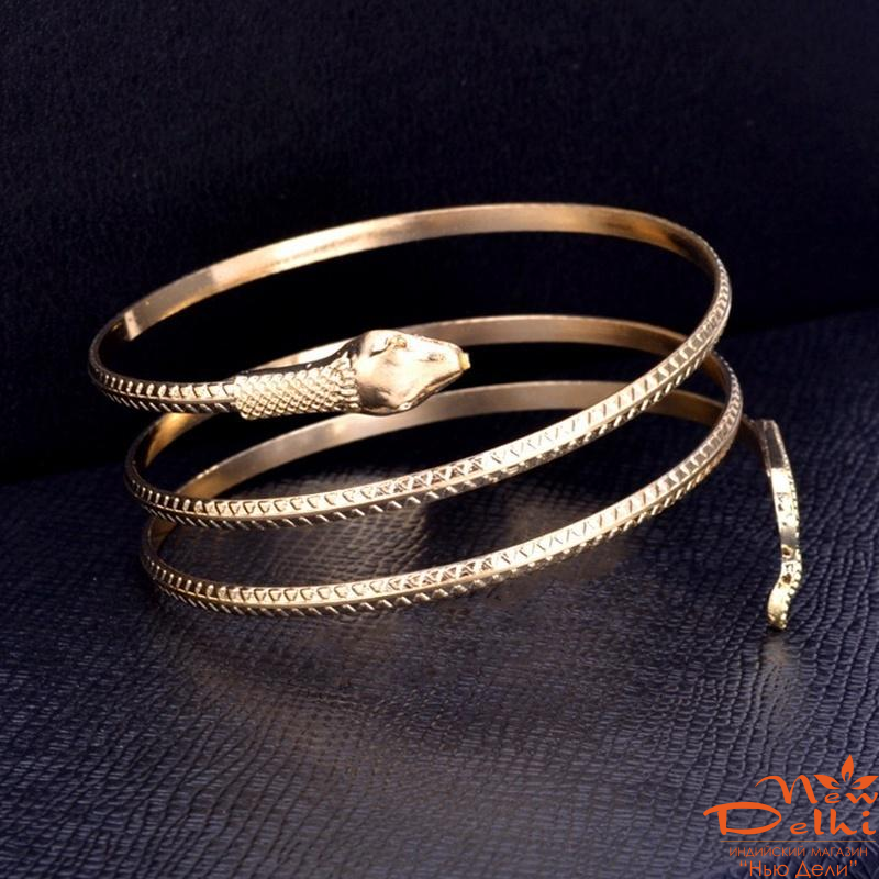Браслет &quot;Змія- Спираль&quot;, золотистий