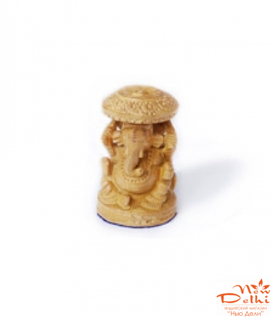 Ганеш під парасолькою, з дерева різьблений. 12 см.Індія