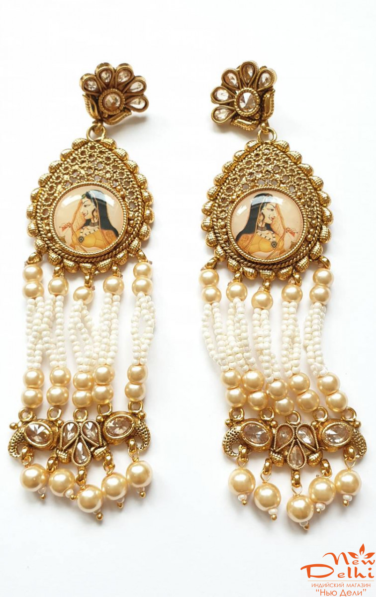 Сережки  "Радхарані" . Індія