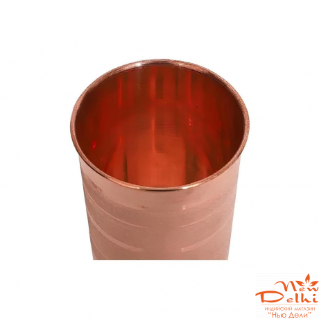 Мідний стакан, 300 мл, 7.5x7.5x9.5 см, Вага - 85 г, Індія