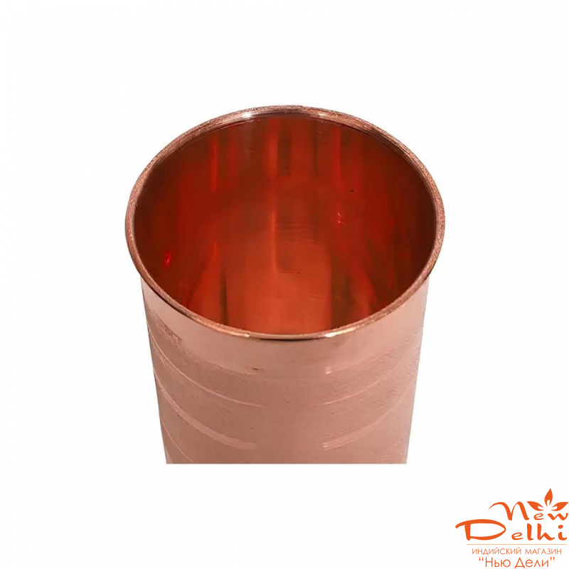 Мідний стакан, 300 мл, 7.5x7.5x9.5 см, Вага - 85 г, Індія
