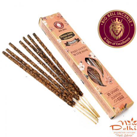 Palo santo Rose Big bell Smudge incese, Пало санта Троянда, 25 gr