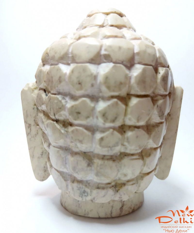 Голова Будди- підставка під пахощщі, камінь, Н- 8 см. Індія