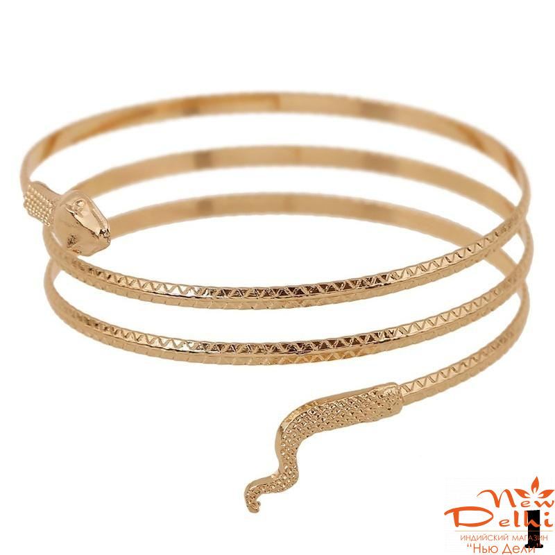 Браслет &quot;Змія- Спираль&quot;, золотистий
