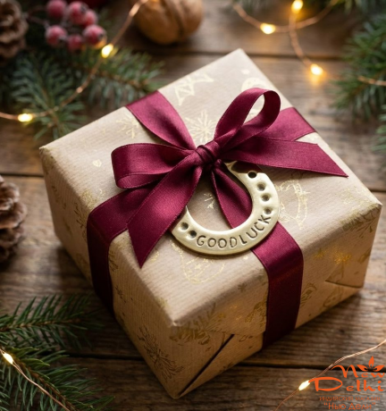 Підкова з написом Good Luck-символ Удачі,  5*4,5 см, латунь. Індія.