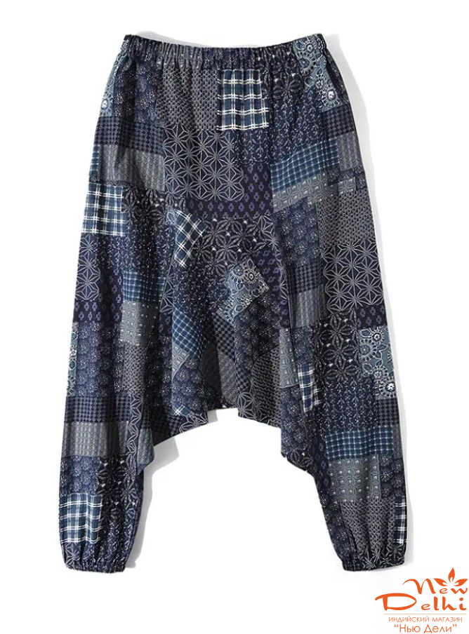 Штани-шаровари аладини в єтно стилі , великий розмір: 2XL , бавовна.