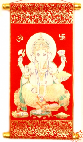 Панно "Ганеша" червоне, 40*20 см