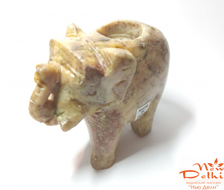 Слон, Н 5 см , камінь-підставка под аромапахощщі та конуси . Індія
