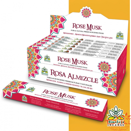 Rose Musk 15 gr Himalaya Mandala-Ароматичні палички масальні