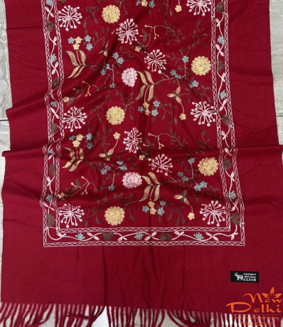 Палантин &quot;Вишиванка&quot; Кашемир, 70*180 см, Червоний