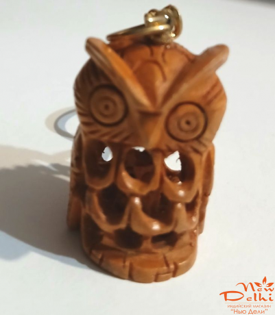 Брелок Сова, з дерева.Індія