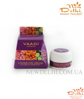 Крем під очи "Мігдаль, огірок" Vaadi 30 грам, Індія,  Vaadi Herbals
