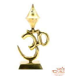 Підставка під пахощщі &quot;Ом&quot;  бронза 15.5*9*4 см. Індія