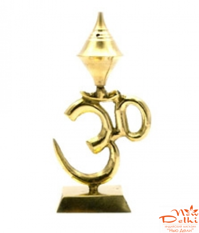 Підставка під пахощщі &quot;Ом&quot;  бронза 15.5*9*4 см. Індія