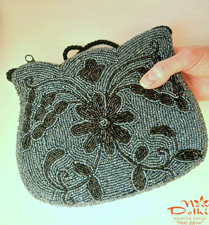 Сумочка вишита бісером 19*16 см, Індія
