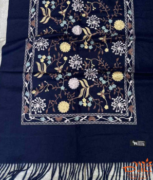 Палантин &quot;Вишиванка&quot; Кашемир, 70*180 см,Темно-Синій