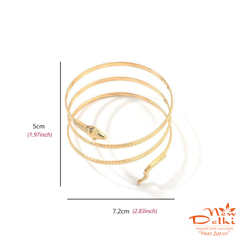 Браслет &quot;Змія- Спираль&quot;, золотистий