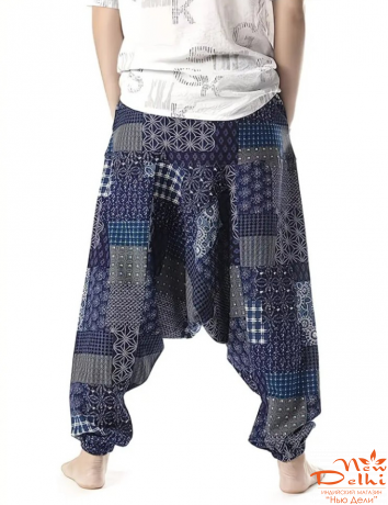 Штани-шаровари аладини в єтно стилі , великий розмір: 2XL , бавовна.