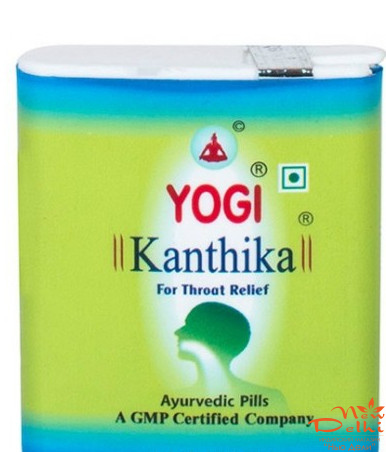 Йоги Кантика для лечения ангины и боли в горле, 140 гранул,  Yogi Kanthika, 140 granules, Yogi Ayurveda