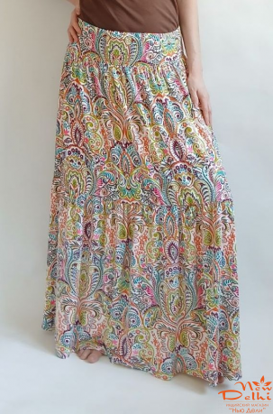 Спідниця  "Пейслі" довга з оборками, трикотажна.Індія Спідниця  "Пейслі" довга з оборками, трикотажна.Індія