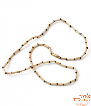 Кантхималы туласи с черн.бусинками 1 ряд., 8 мм, 22 см