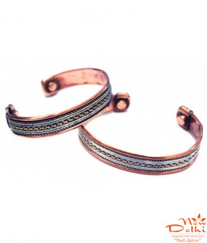 Браслет  медний з магнитами, №1