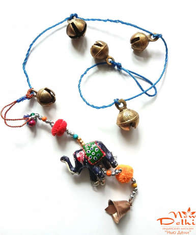 Гунгру, дзвіночки, Слон на шнурі.Індія, довж 120 см