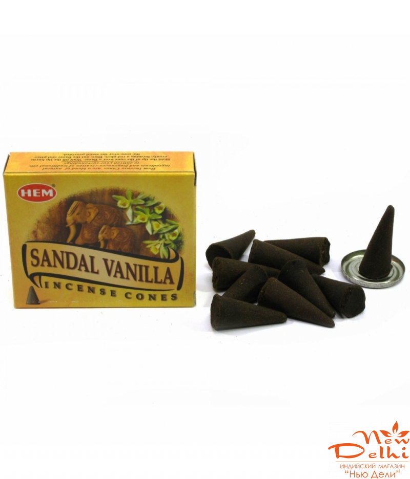 Sandal Vanilla (Сандал и Ваниль)&quot;Hem&quot;- благовония конусы