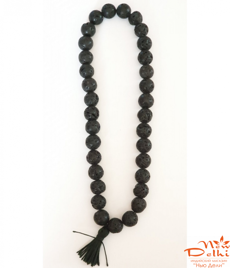 Четки из Шунгита  33 бусины 1,2 см