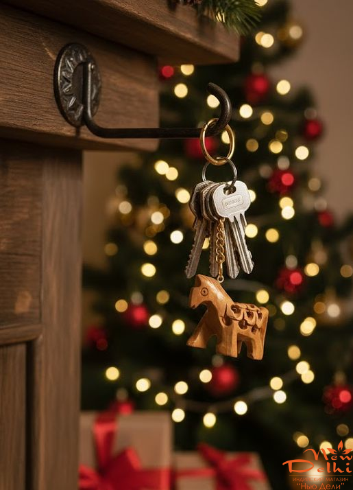 Брелок Кінь з  дерева. Індія. Ручна робота